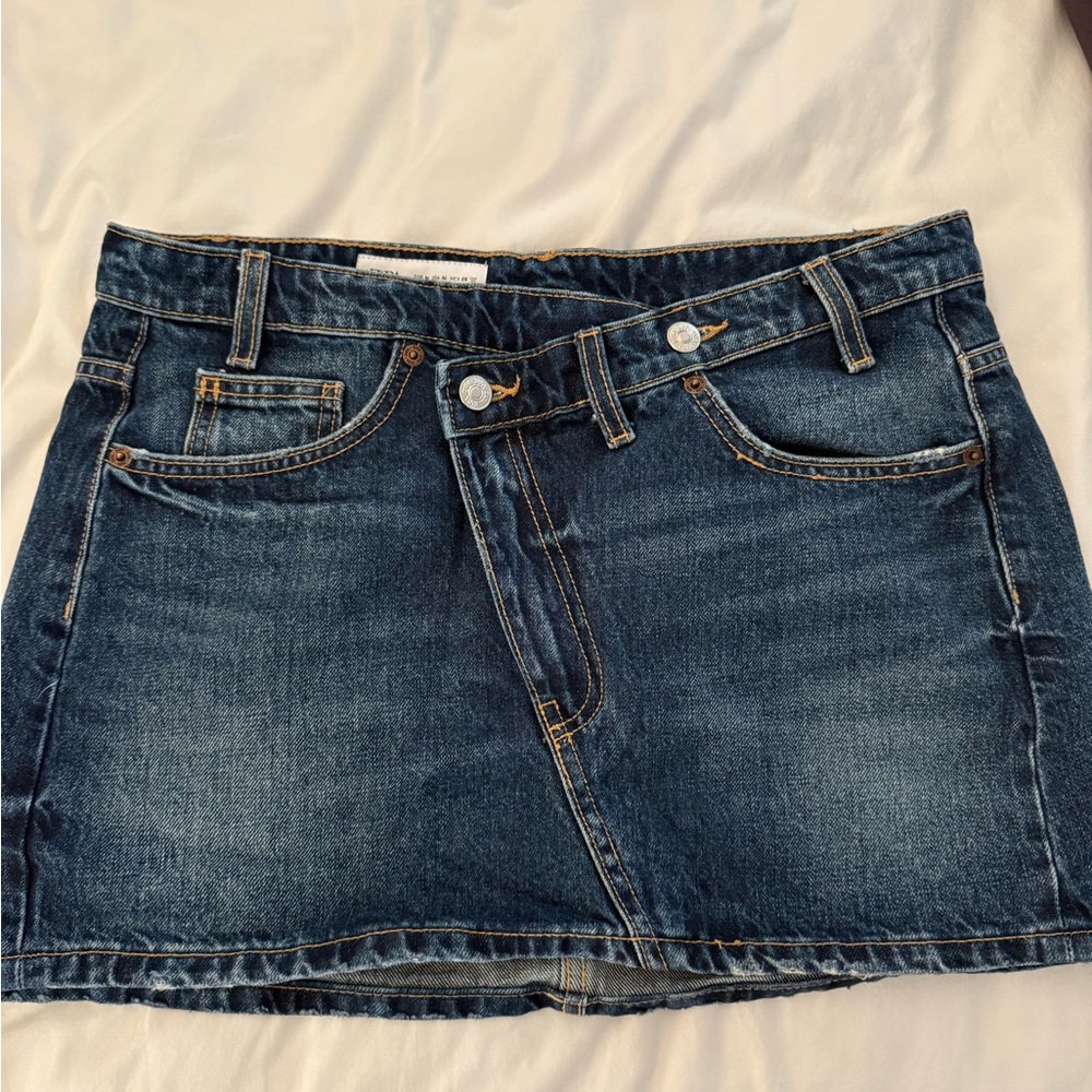 Zara Blue Denim Mini Skirt